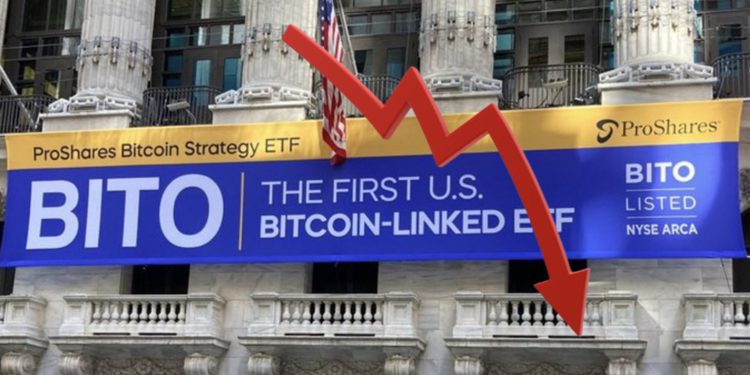 美股首支比特币ETF BITO已暴跌70%!但仍维持资金流入 美股首支比特币ETF BITO已暴跌70%!但仍维持资金流入
