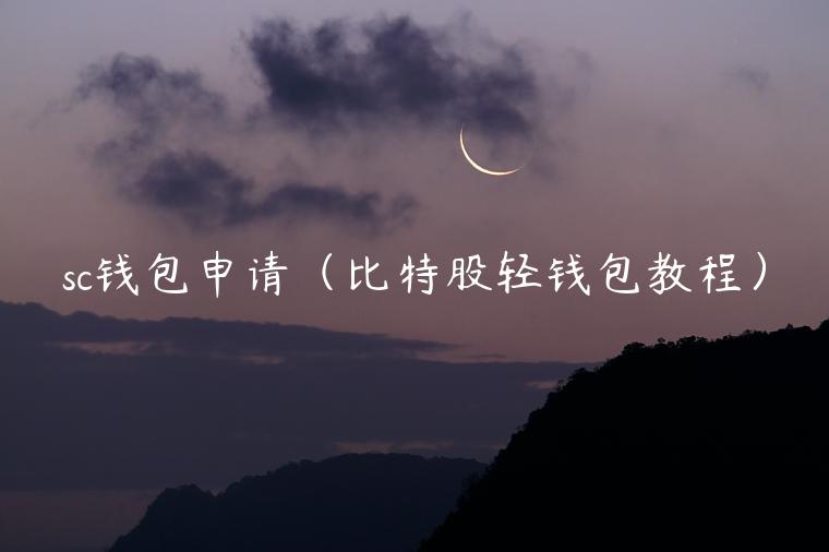 sc钱包申请（比特股轻钱包教程）-第1张图片-芝麻开门下载