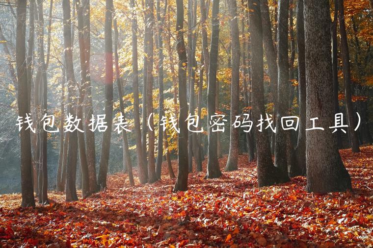 钱包数据表（钱包密码找回工具）-第1张图片-芝麻开门下载