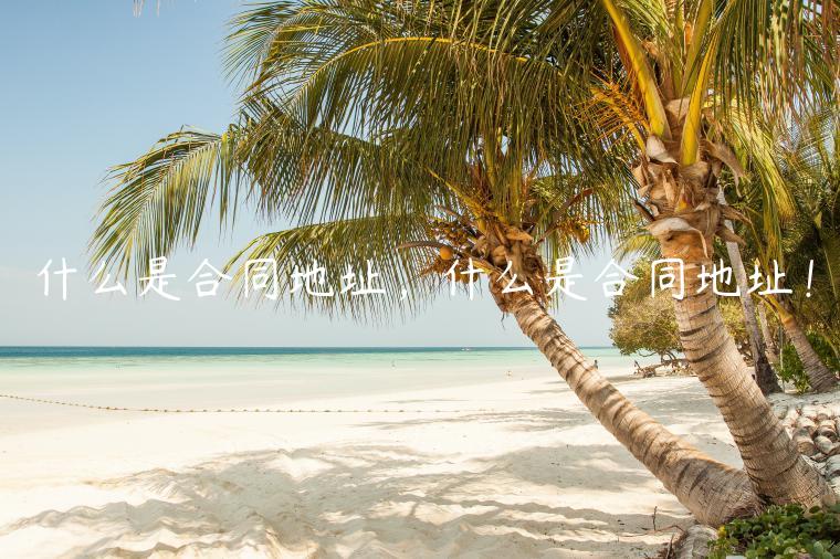 什么是合同地址，什么是合同地址！-第1张图片-芝麻开门下载