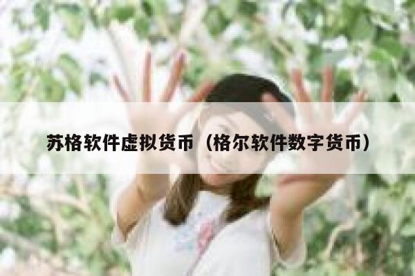 苏格软件虚拟货币（格尔软件数字货币）-第1张图片-芝麻开门下载