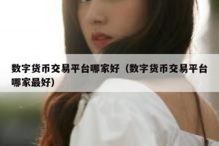 数字货币交易平台哪家好（数字货币交