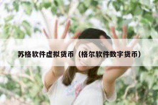 苏格软件虚拟货币（格尔软件数字货币
