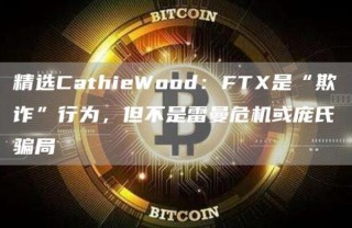 精选CathieWood：FT是“欺诈”行为，但