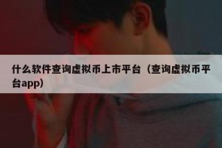 什么软件查询虚拟币上市平台（查询虚