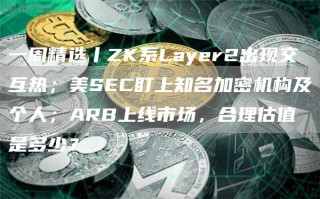 一周精选丨ZK系Layer2出现交互热；美