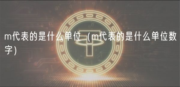 m代表的是什么单位（m代表的是什么单位数字）-第1张图片-芝麻开门下载
