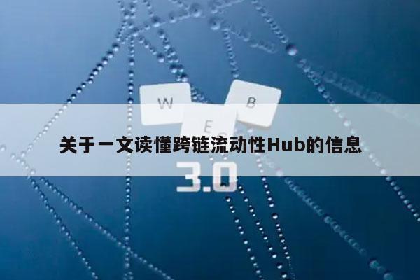 关于一文读懂跨链流动性Hub的信息-第1张图片-芝麻开门下载