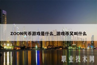 ZOON代币游戏是什么_游戏币又叫什