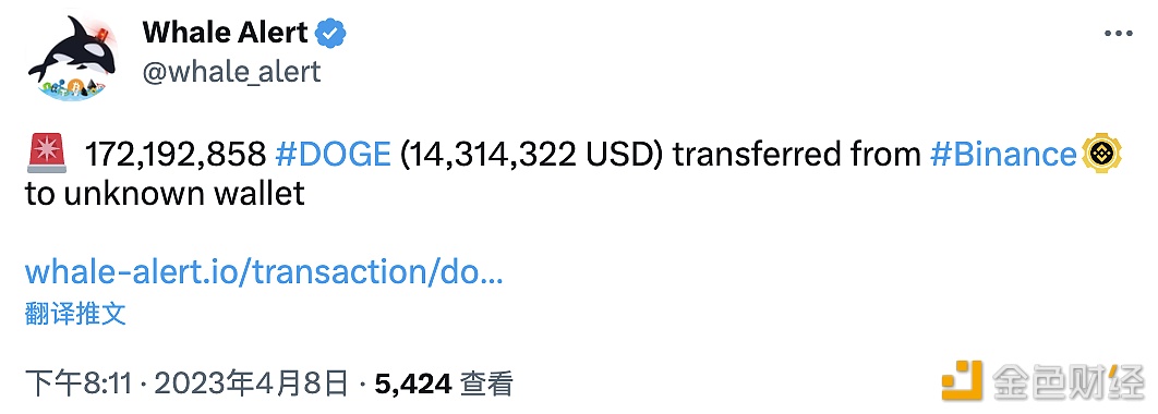 172,192,858 DOG从Binanc转移到未知钱包-第1张图片-芝麻开门下载