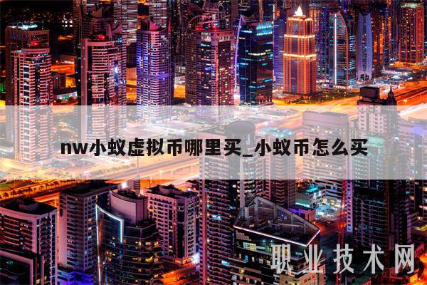 nw小蚁虚拟币哪里买_小蚁币怎么买-第1张图片-芝麻开门下载